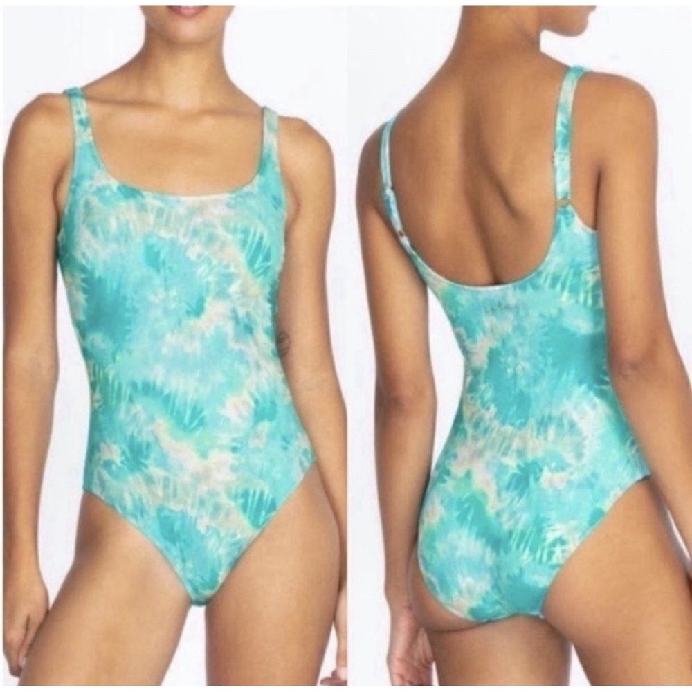 JOHNNY WAS Designer Calme Tank One-Piece Swimsuit, Medium, $158 NWT Tie-Dye
